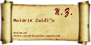 Moldrik Zalán névjegykártya